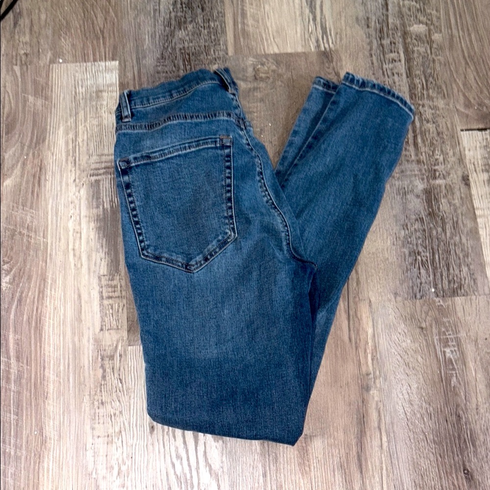 Garage Blue Straight Leg Jeans